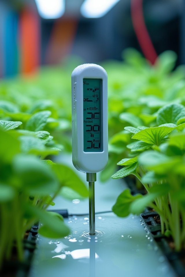 monitor hydroponic water temperature