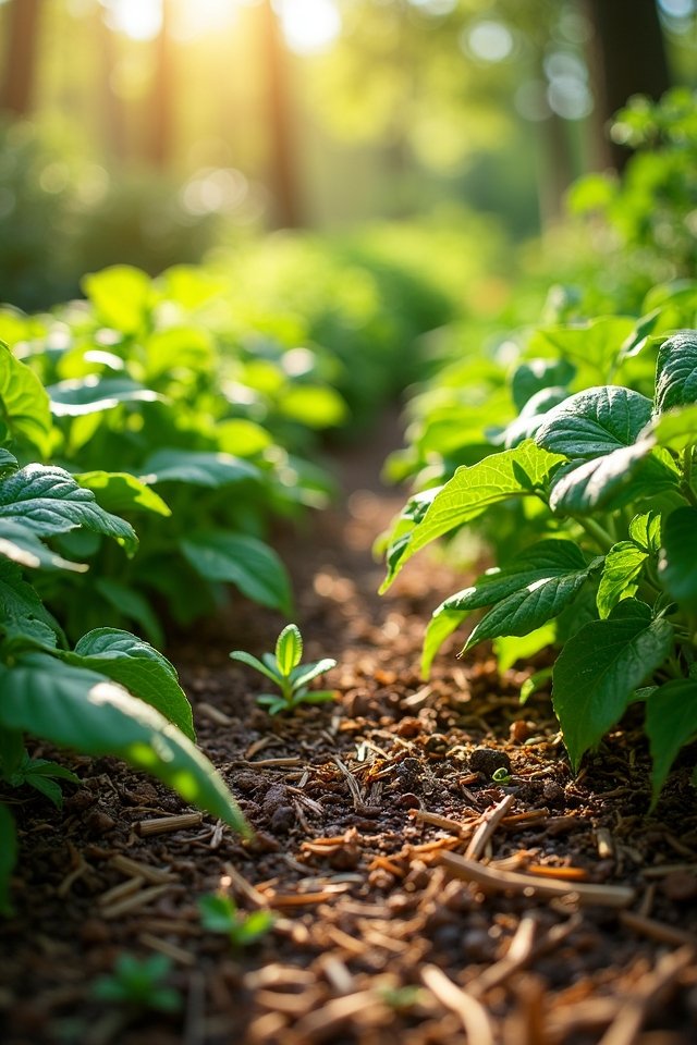 mulching enhances moisture retention