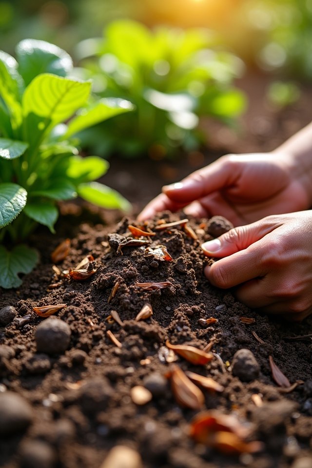 mulching enhances soil moisture