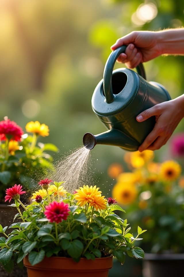 nourish container plants regularly