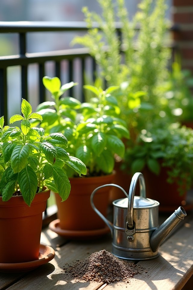 nurturing herbs with fertilization