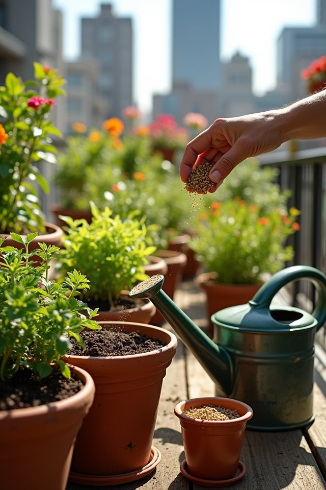 organic fertilizing for containers