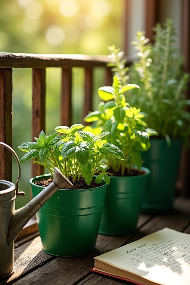 planting herbs with care