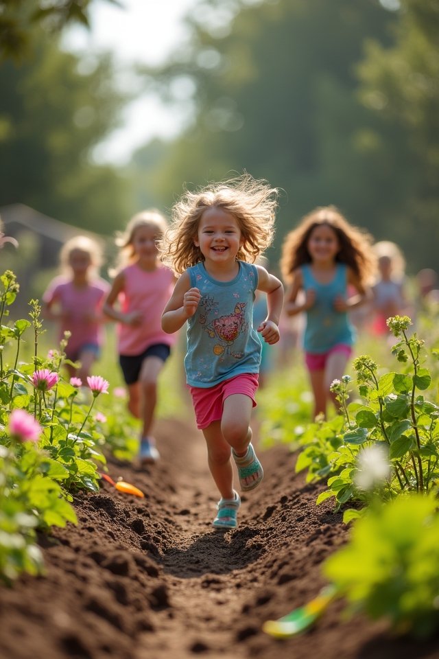 planting teamwork race excitement