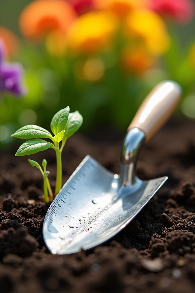 precise planting garden trowel