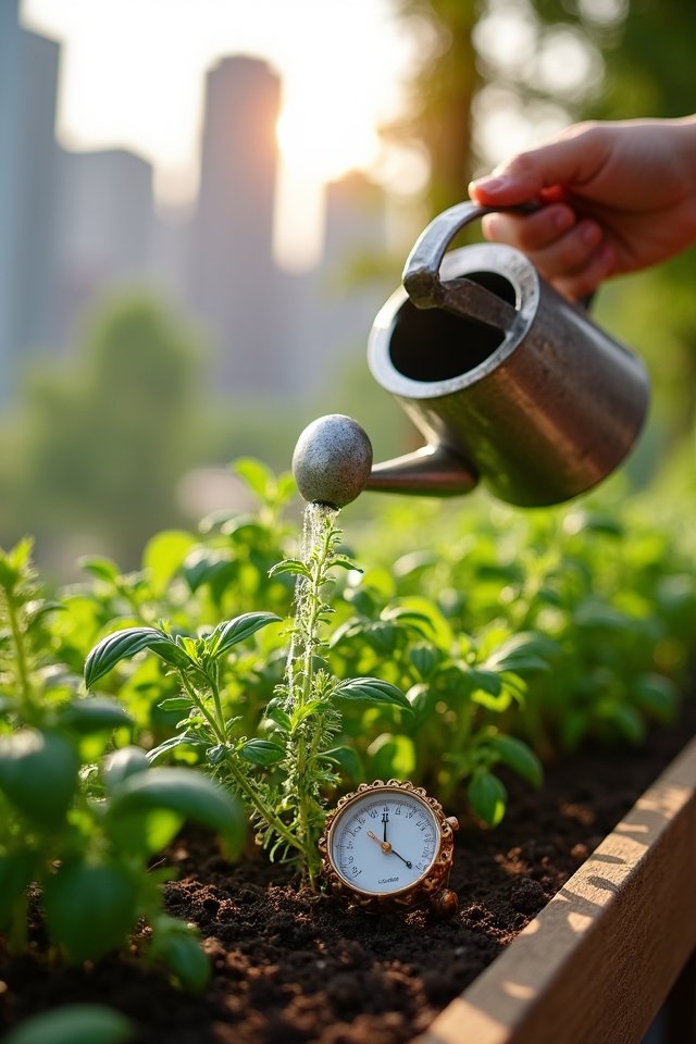 proper herb watering techniques