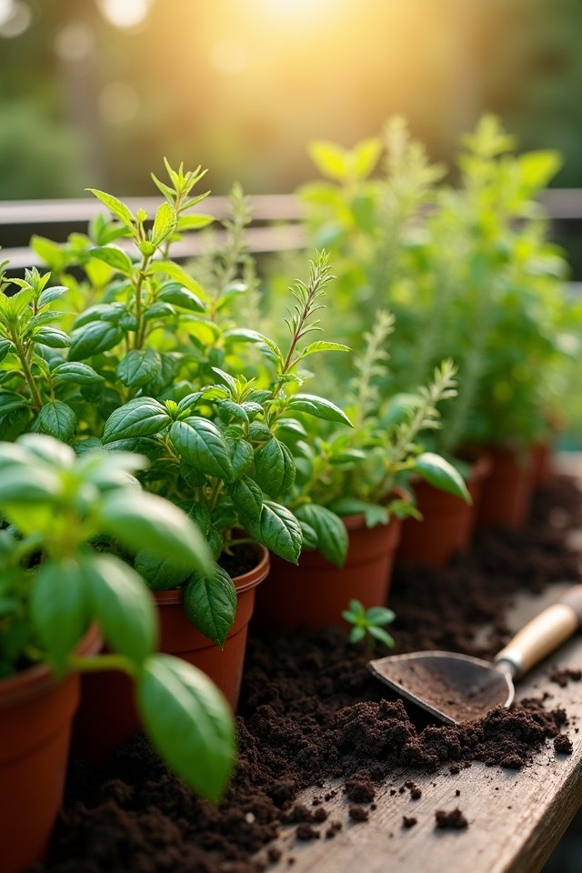 quality soil nurtures herbs