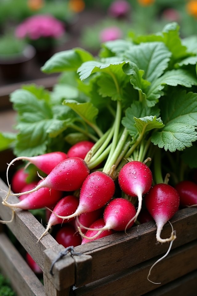 quick colorful radish harvests