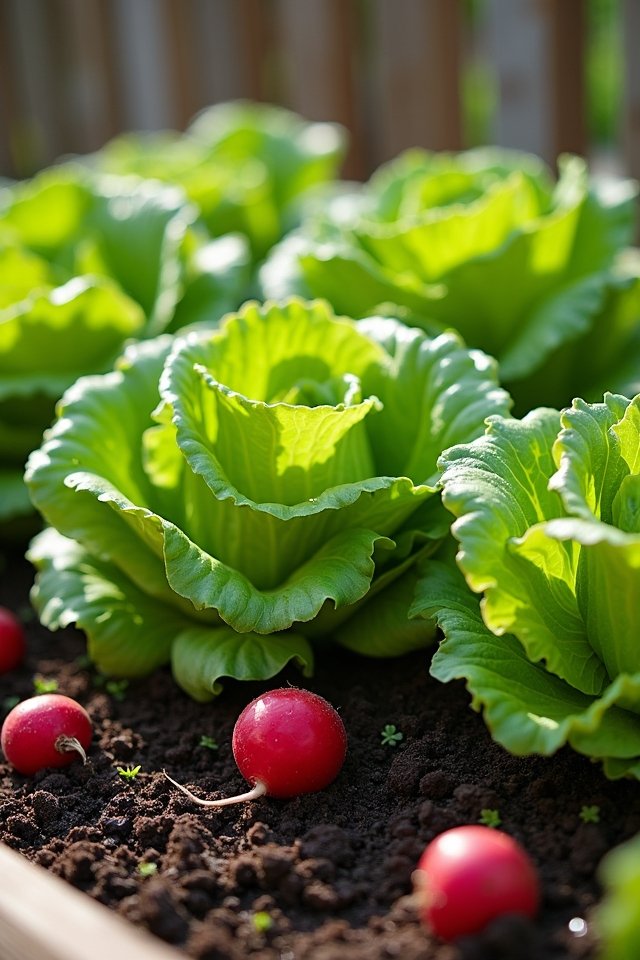 radishes and lettuce partnership
