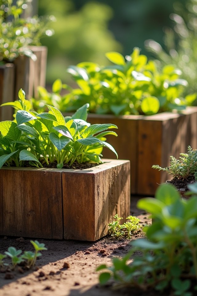 reclaimed wood plant supports