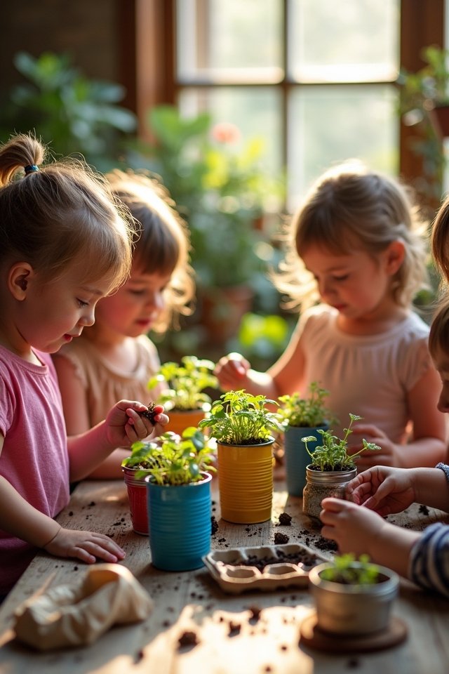 recycled containers for gardening