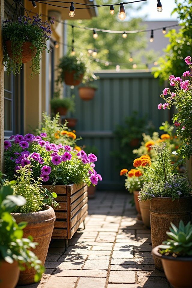 repurposed kitchenware as planters