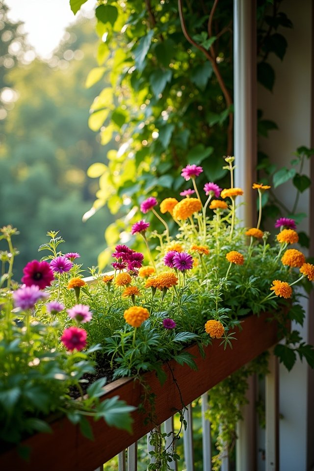 seasonal balcony garden blooms