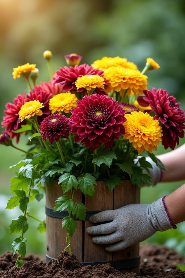 seasonal container arrangement care