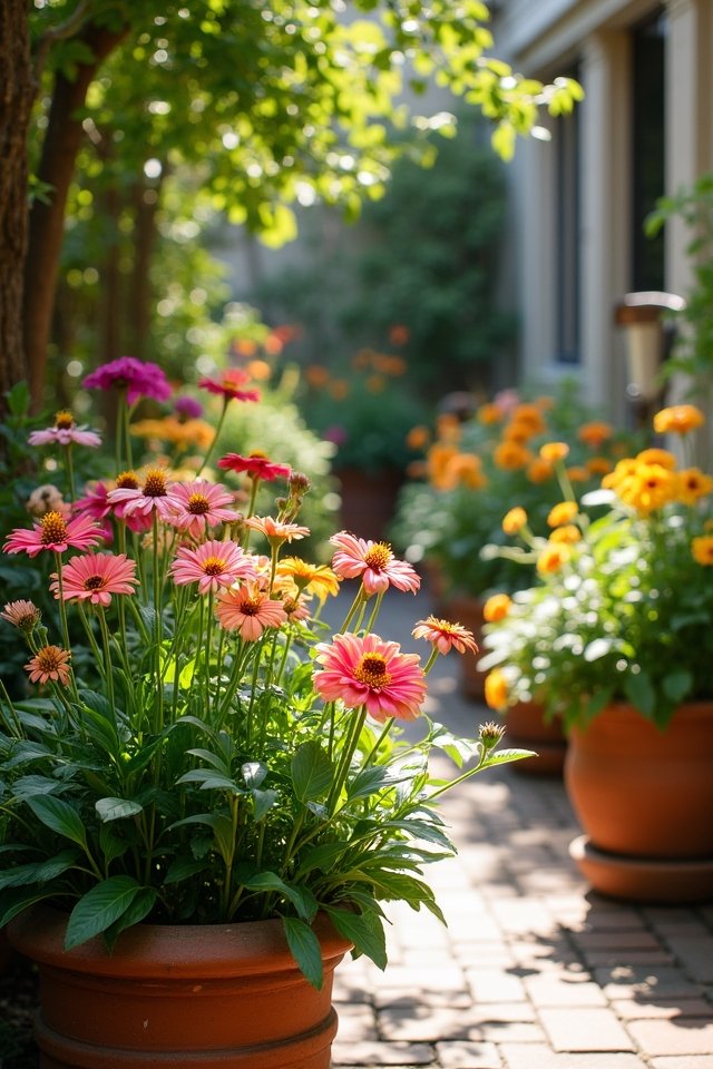 seasonal plant patio transformation