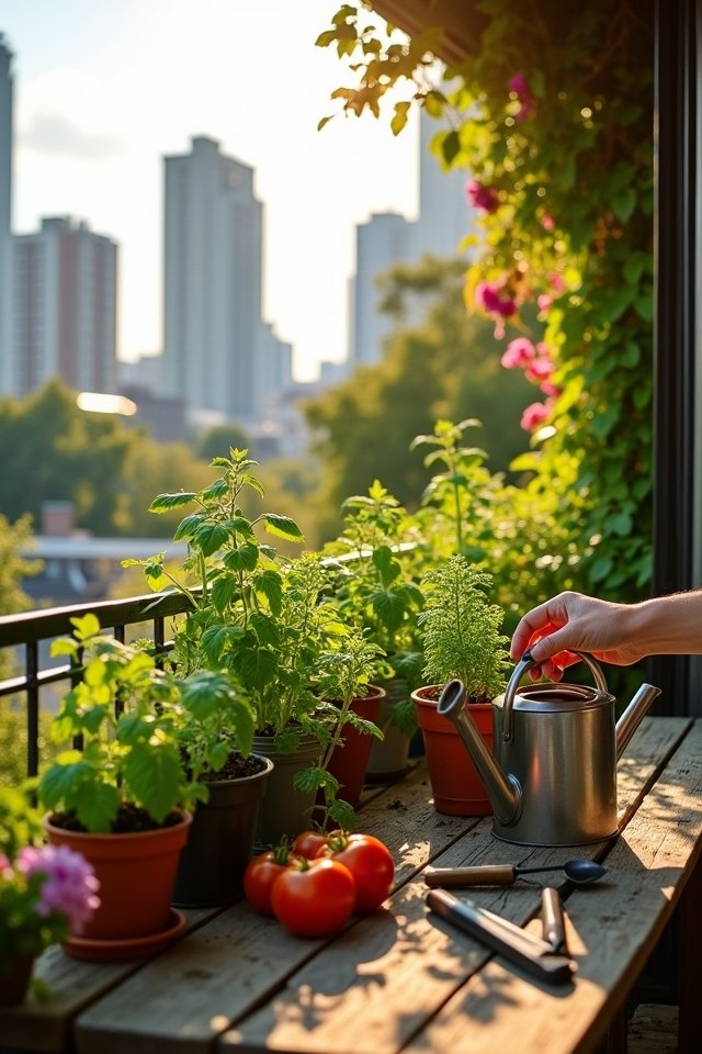 seasonal urban garden maintenance
