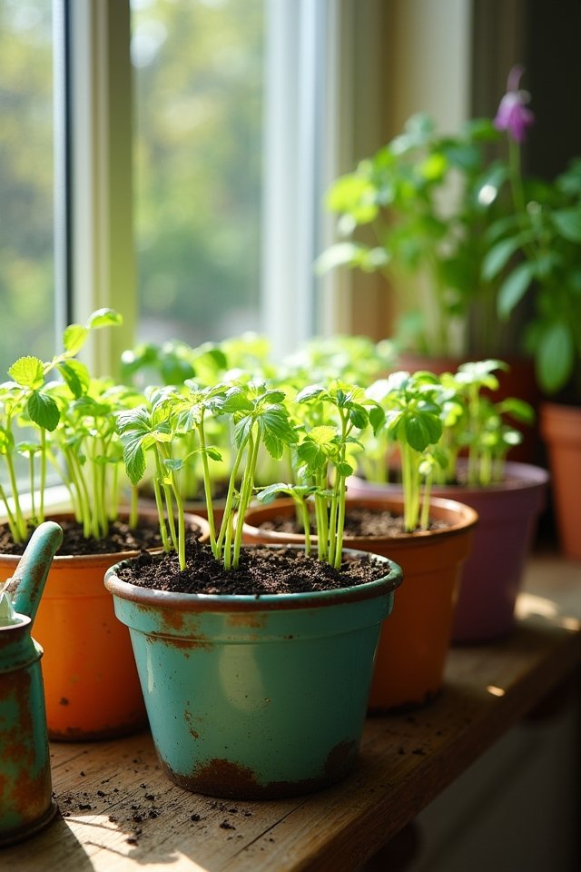 seed starting station setup
