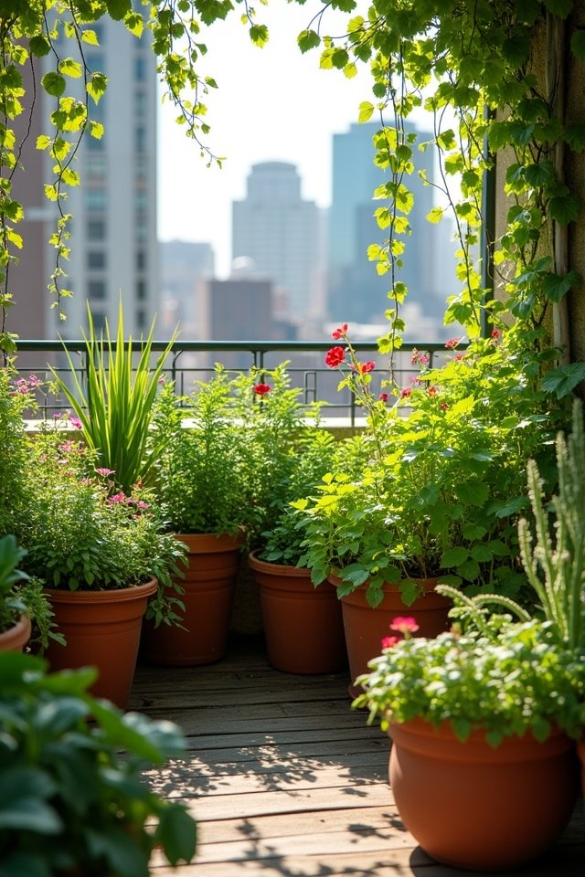 selecting rooftop garden plants