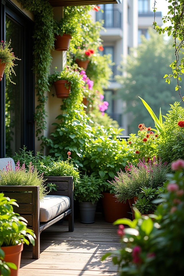 small balcony plant selection