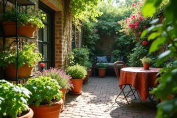 small patio container gardening