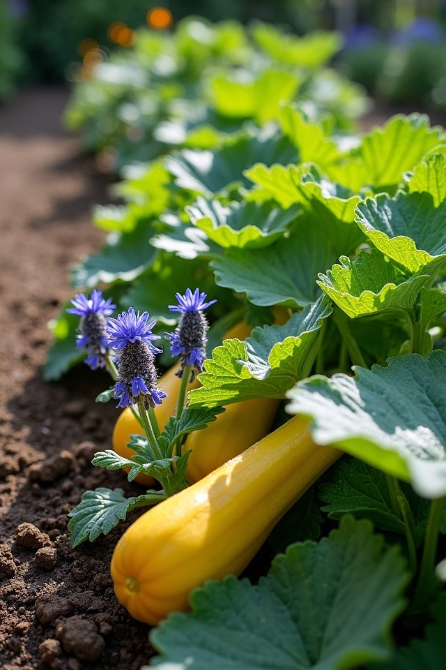 squash thrives with borage