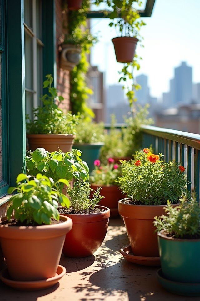 stylish functional balcony containers