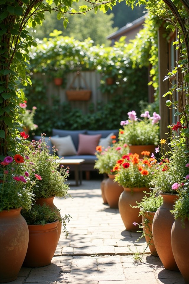 stylish functional patio containers