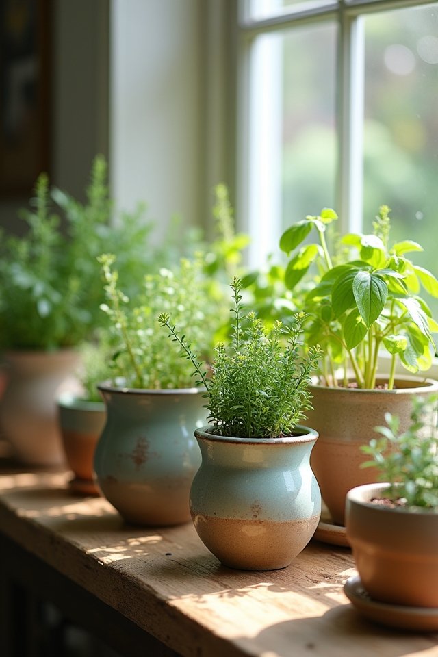stylish herb container selection