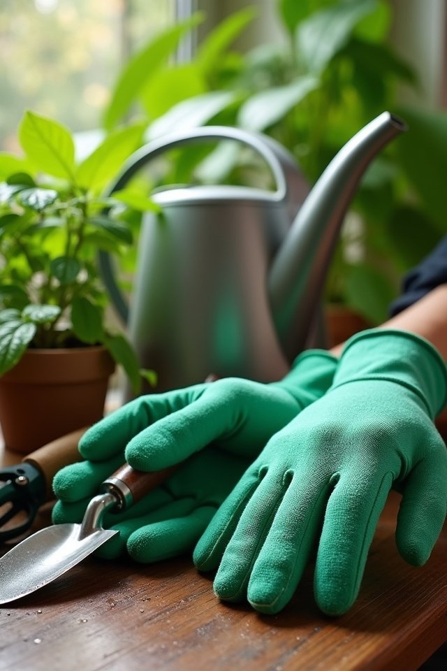 stylish protective gardening gloves