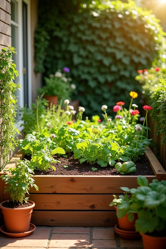 sunny accessible raised bed location