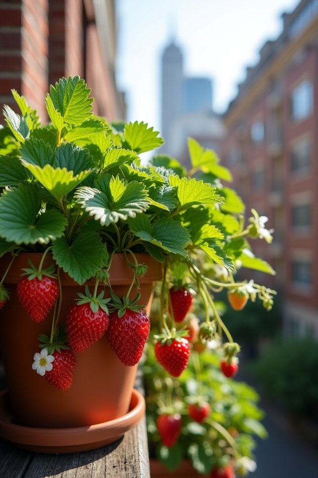 sweet strawberries in containers