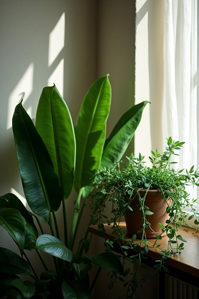 thriving plants in shadows