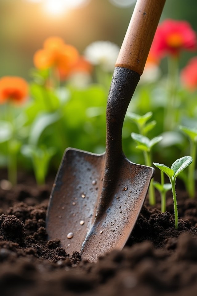 trusty spade for gardening