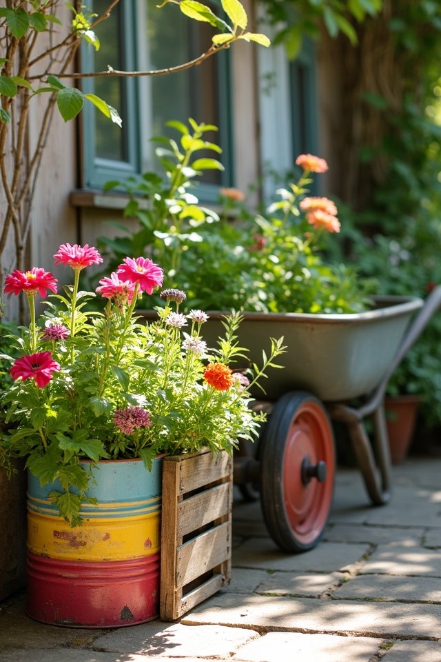 upcycled planters for gardens