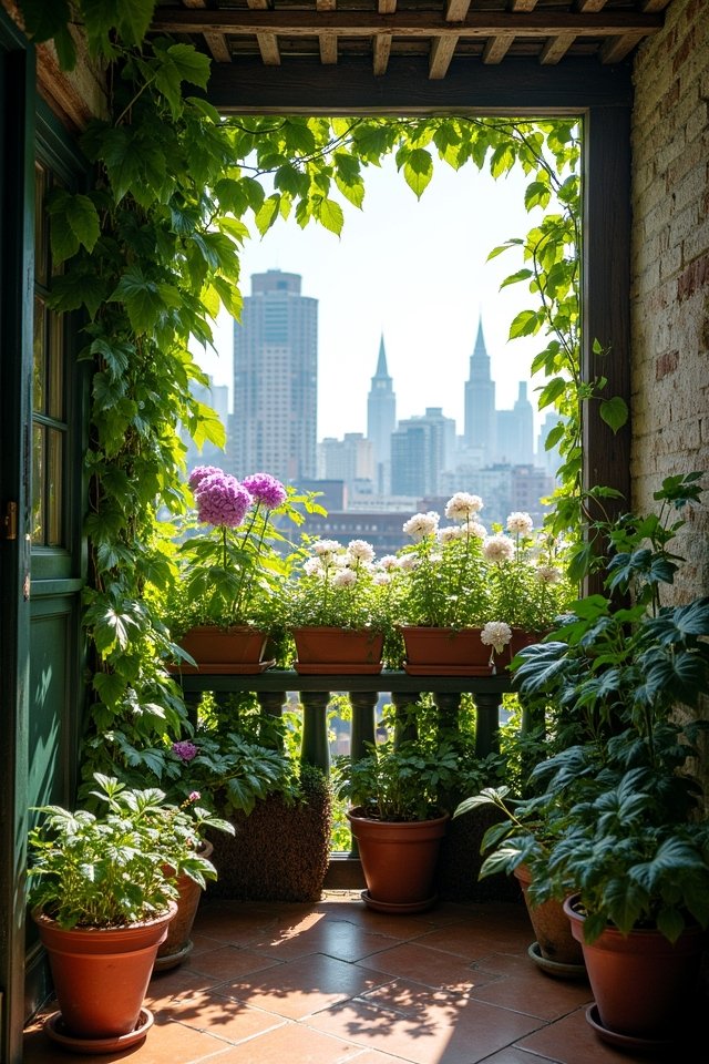 urban balcony climbing plants