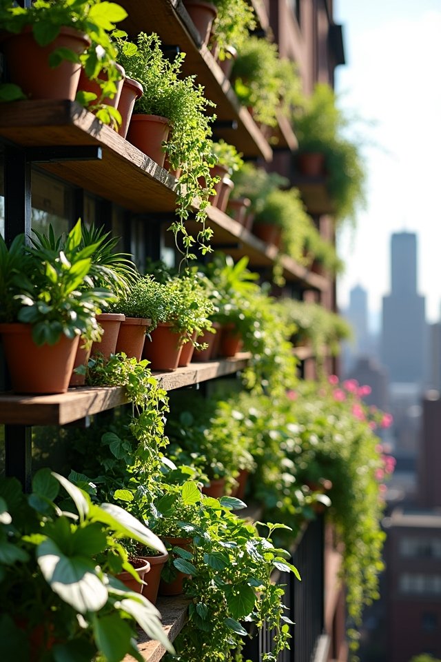 vertical garden shelf ideas