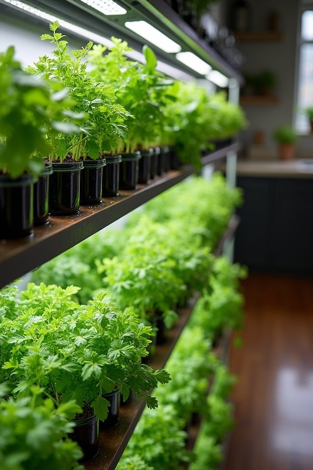 vertical gardening with shelves