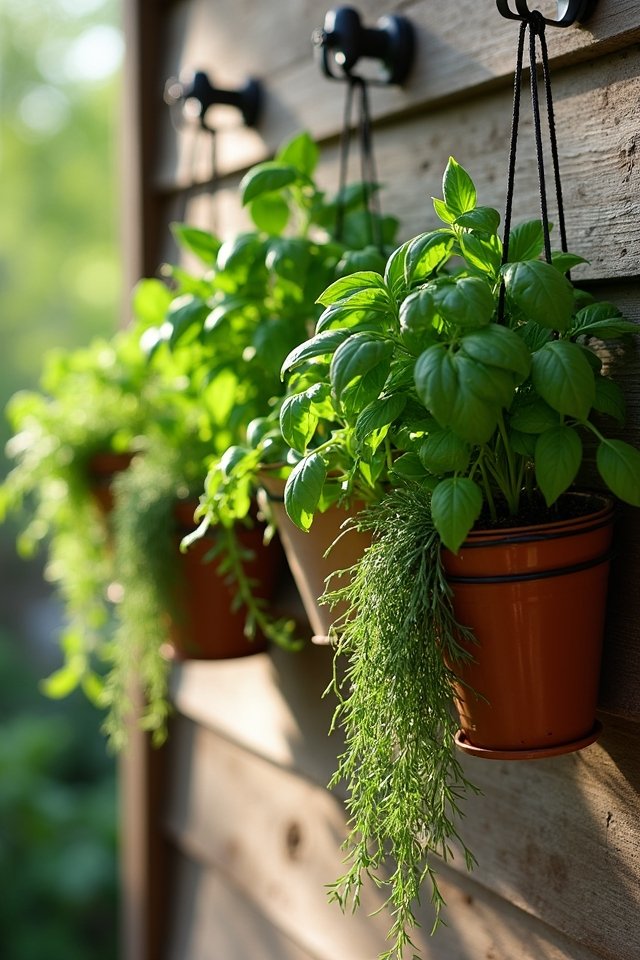 vertical herb garden containers