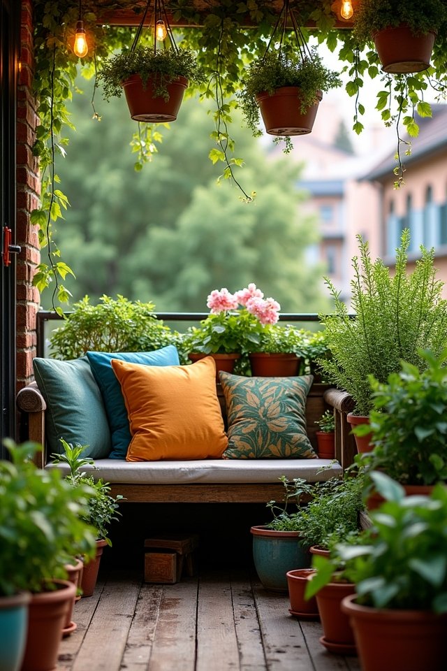 vibrant balcony garden oasis