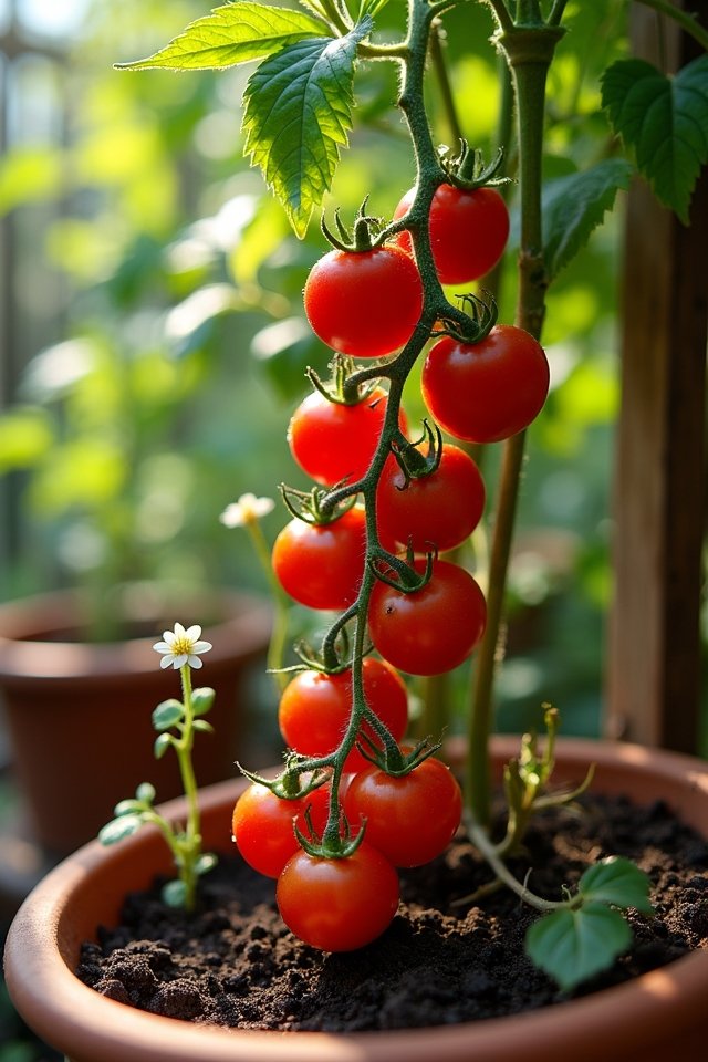 vibrant cherry tomato garden