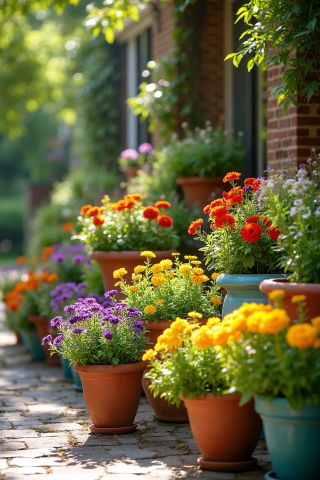vibrant container garden arrangements