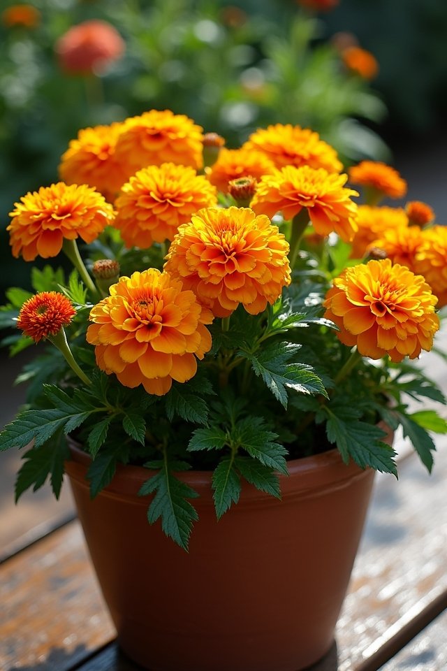 vibrant marigolds brighten patios
