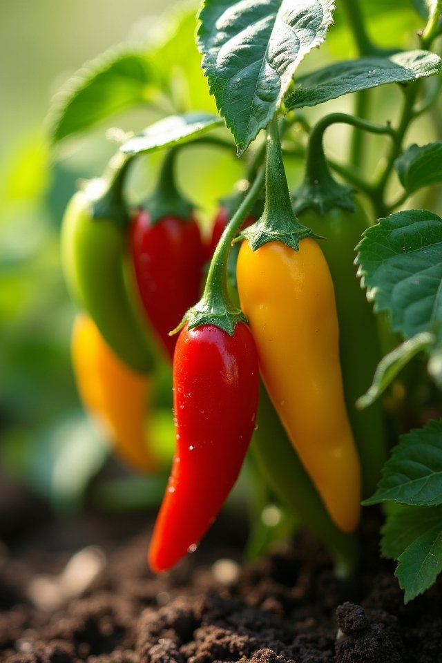 vibrant peppers for gardening
