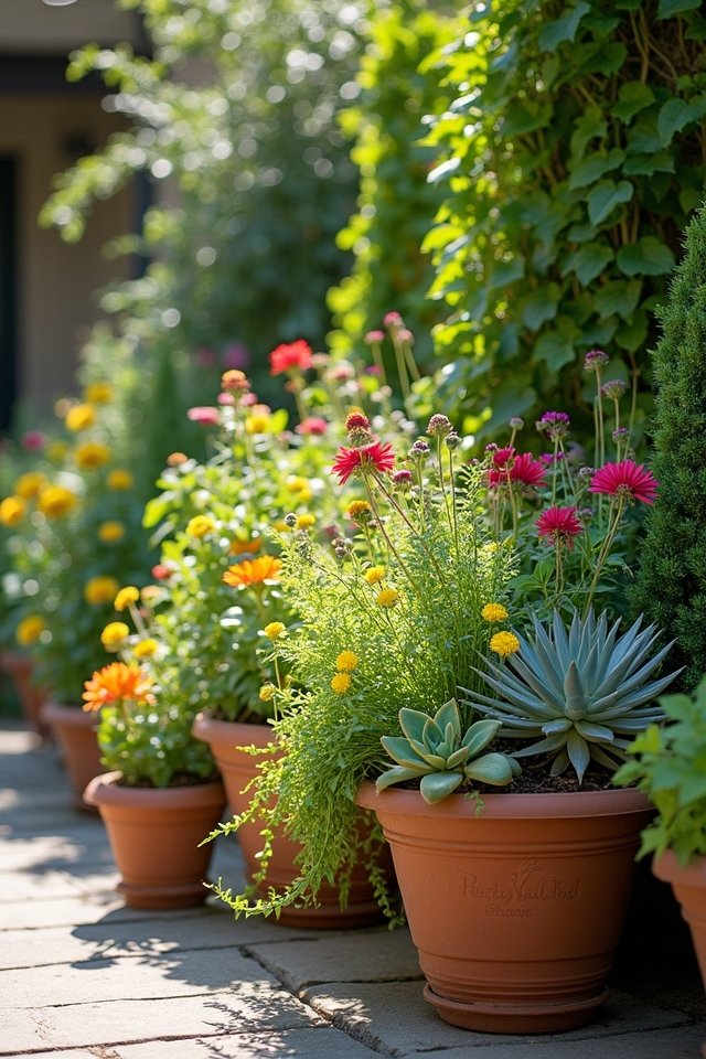 vibrant plants for patios