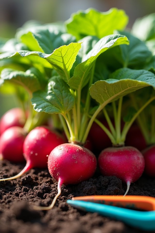 vibrant radishes for containers