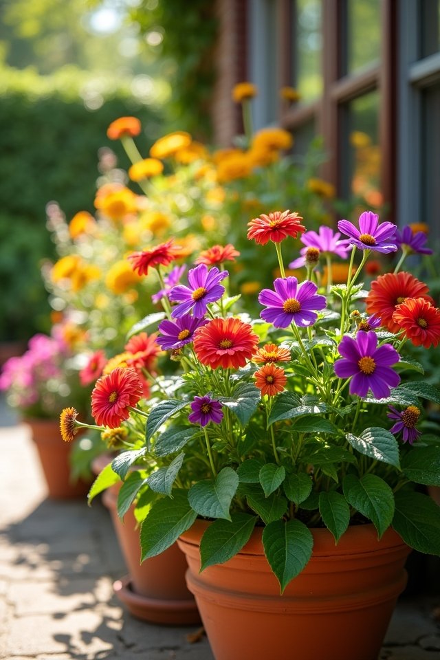 vibrant seasonal patio plants