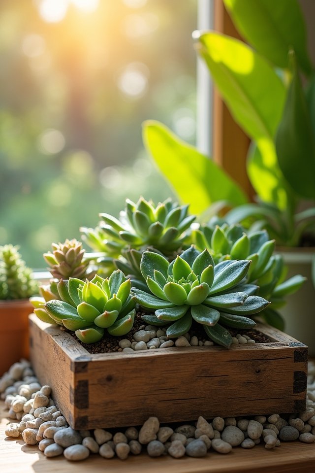 vibrant succulent summer display