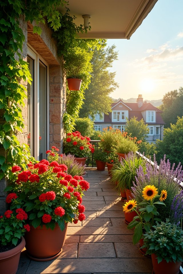 vibrant summer balcony plants
