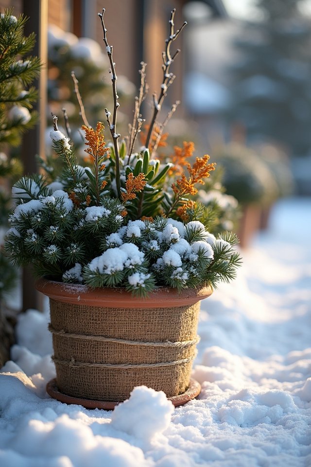 winter container plant protection