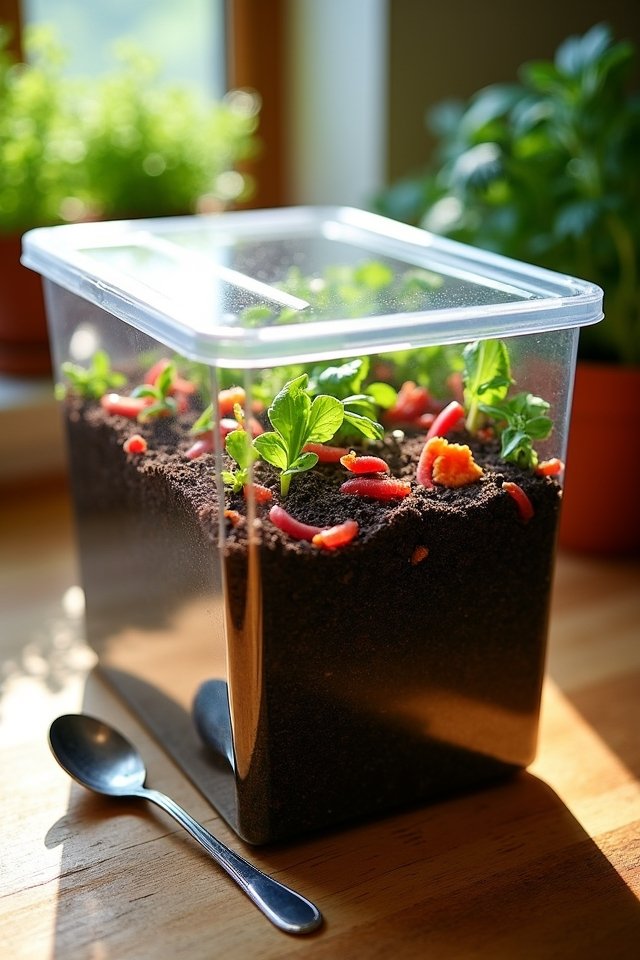 worms recycle kitchen scraps